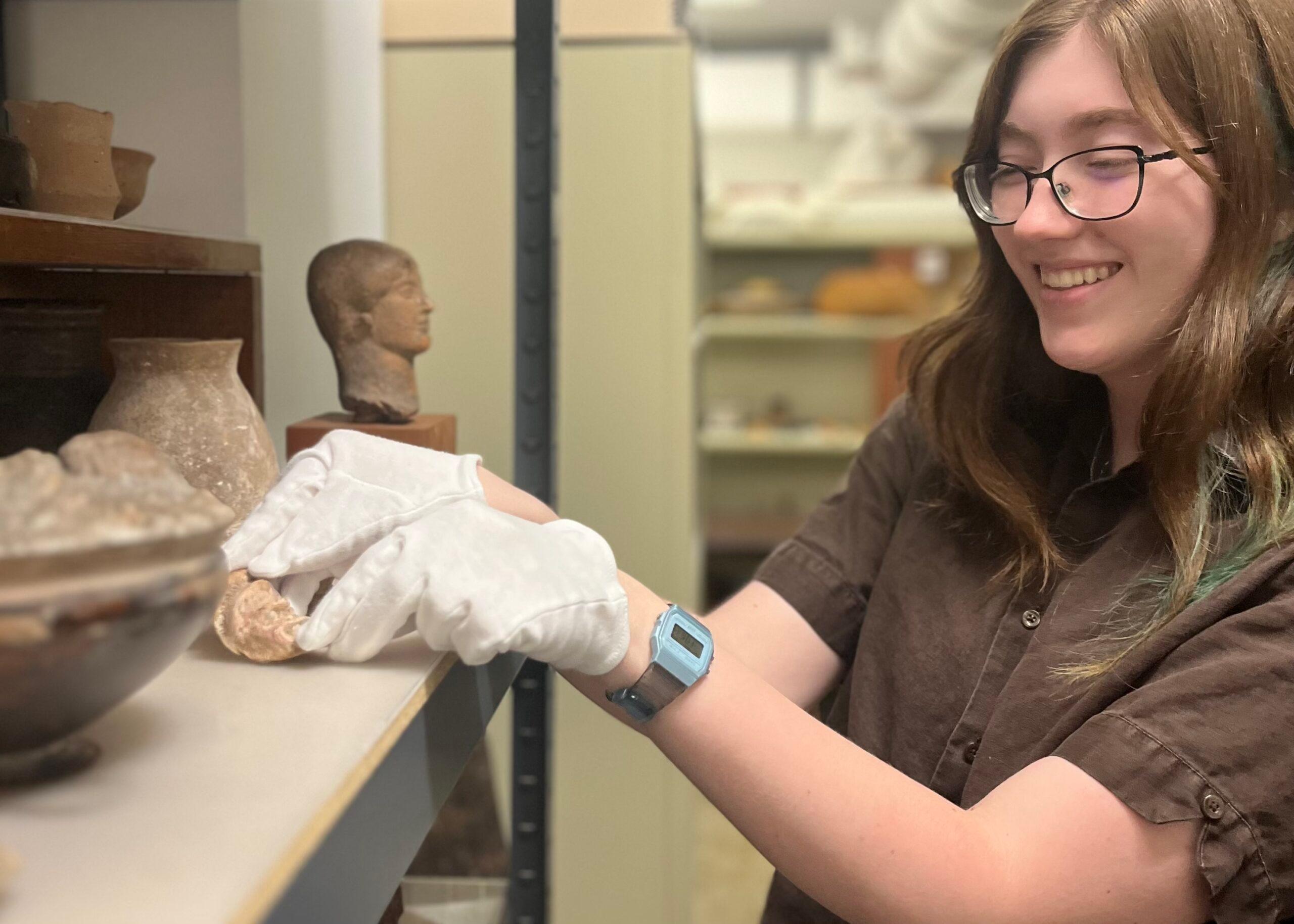 A student works in the Doris Ulmann Galleries